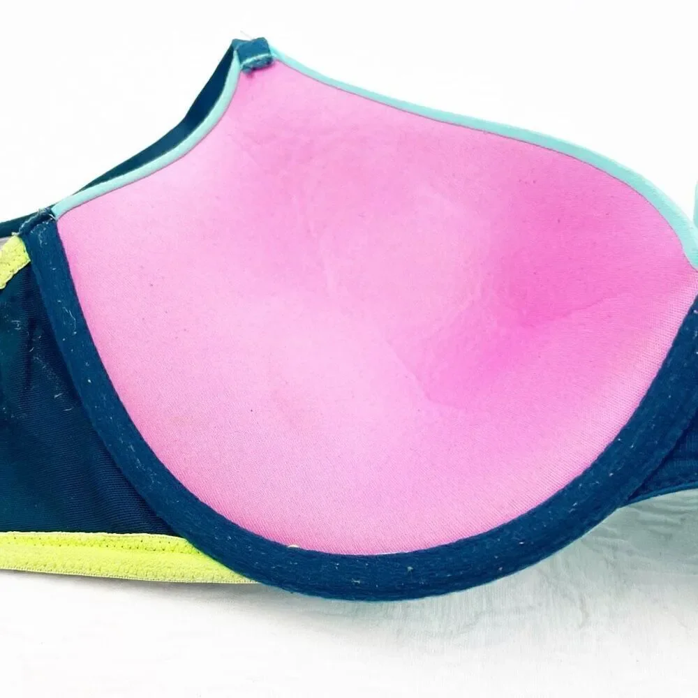 BUY 1 GET 1 FREE Victorias Secret 34dd wear everywhere yellow turquoise bra stru